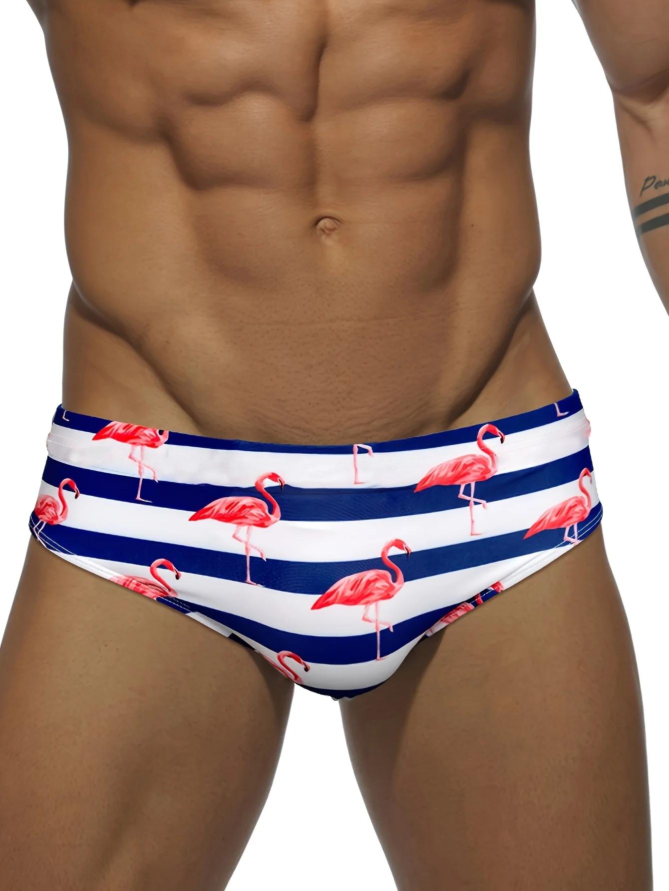 Maillot de bain compétition triangle Flamingo pour hommes - Slip natation plage été sportif
