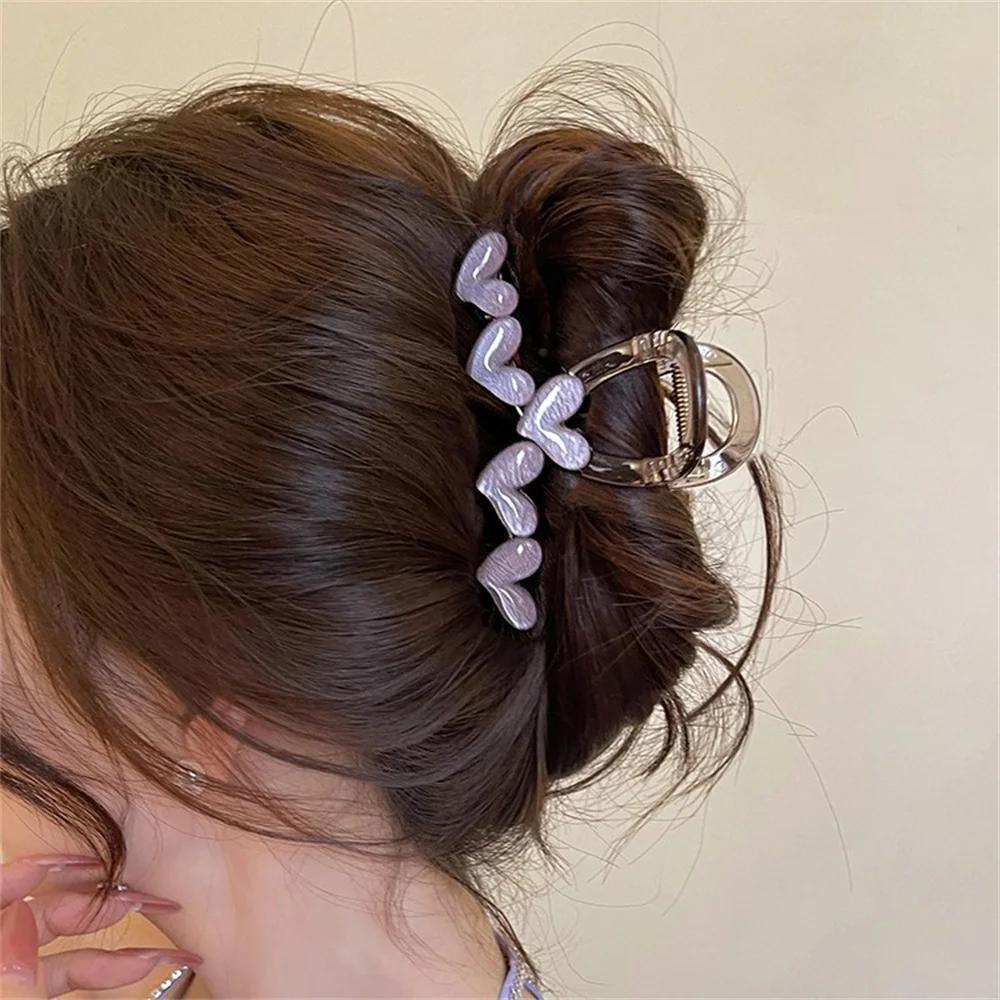 Pince à cheveux en forme de cœur pour femmes, pince à cheveux élégante en forme de requin, accessoir