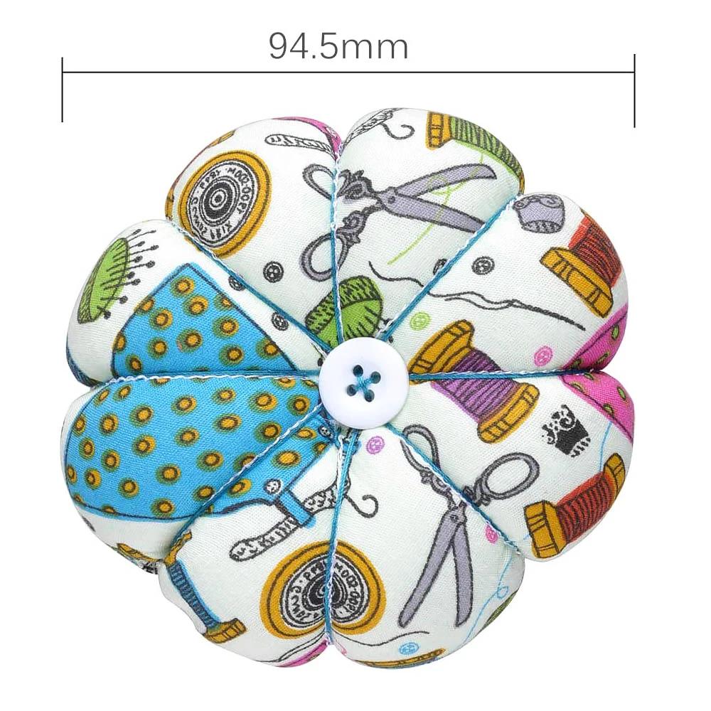 Coussin à épingles pour couture, Design citrouille florale, Kit de couture, épingles de rangement po