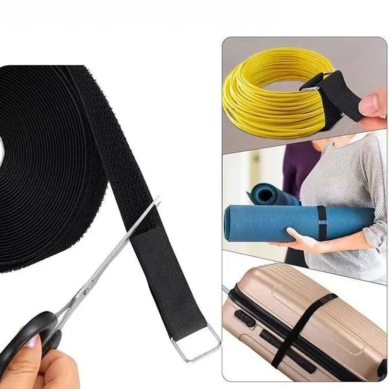 Bande de câble de fixation à boucle à crochet en Nylon réutilisable de 2M, sangle de fixation auto-a