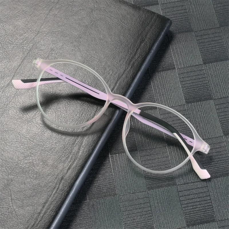 Lunettes de Myopie TR90 Ultralégères en Alliage de Caoutchouc et de Titane, Monture de Lunettes Rétr