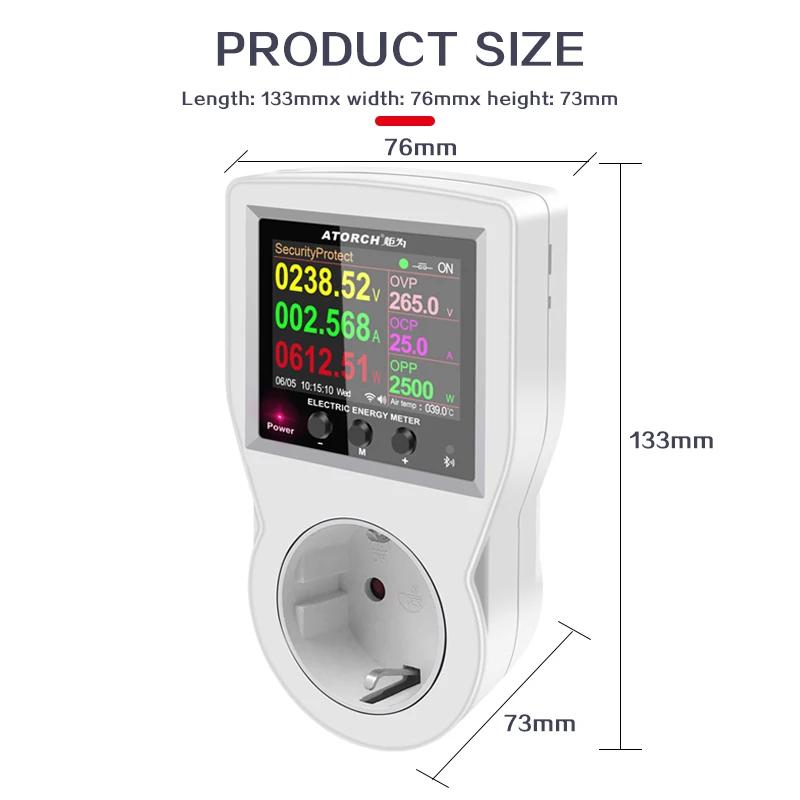 AC 220V Tuya Smart Life WiFi prise numérique fréquence de puissance compteur d'énergie contrôleur de