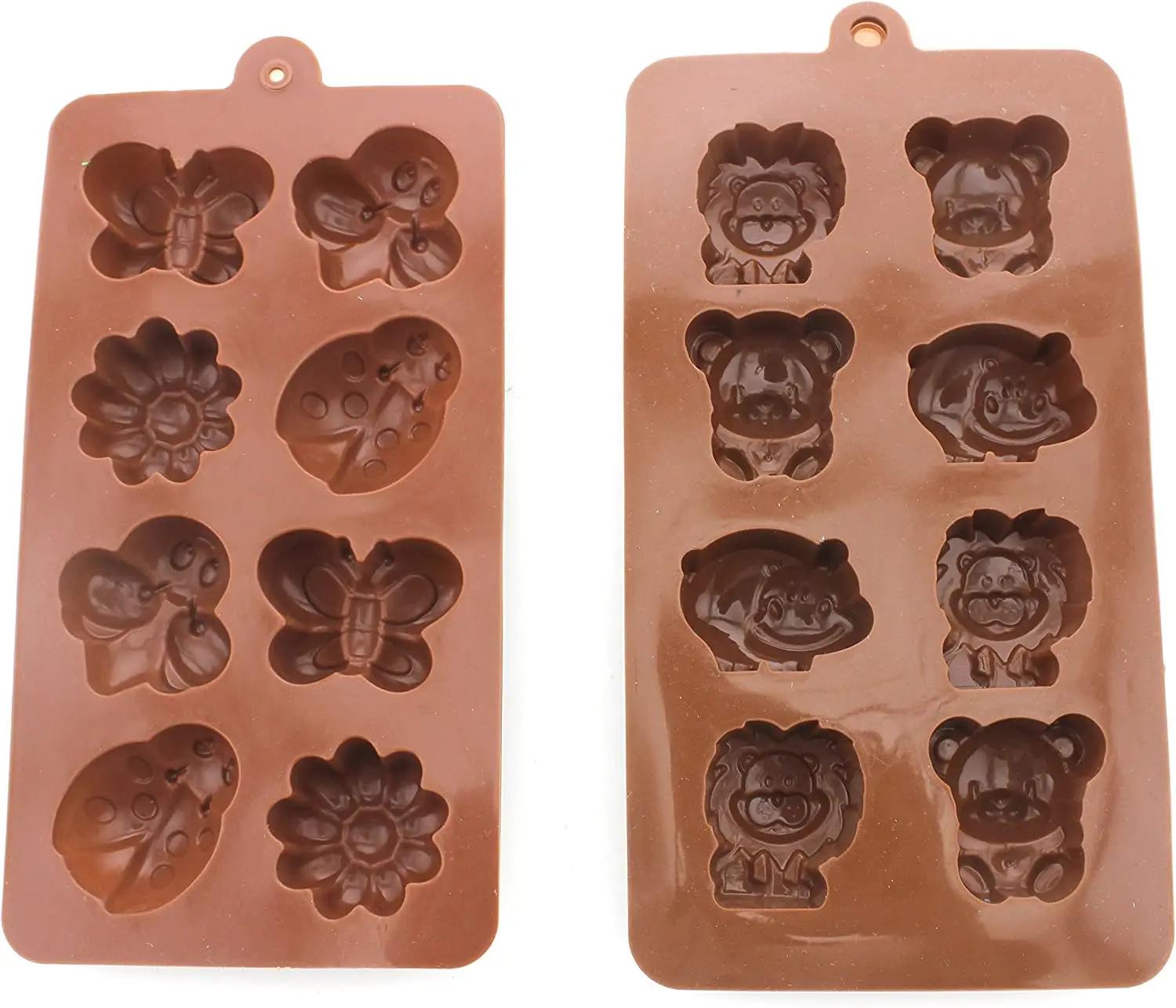 Moule à chocolat en Silicone, véhicules et formes d'animaux, pour la fabrication de chocolat, gaufre