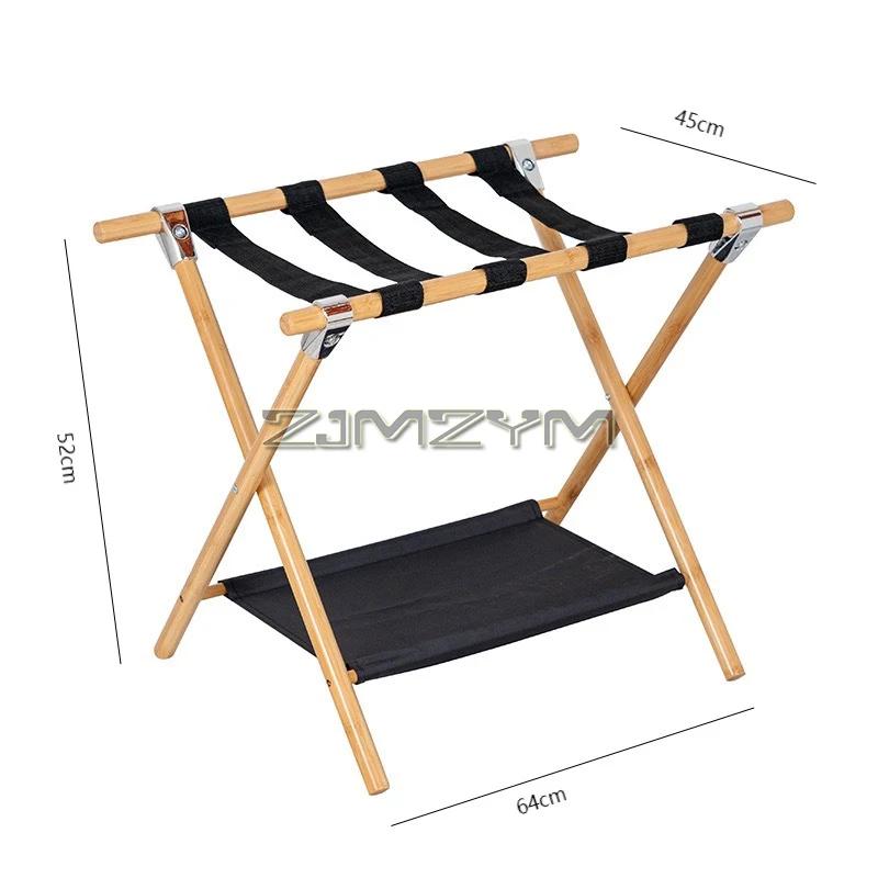 Porte-bagages pliant T1 avec étagère de rangement, support de valise, pour chambre d'amis, hôtel, ch