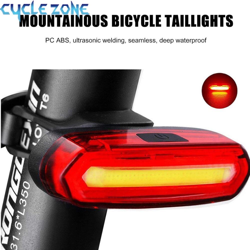 Feu arrière VTT lumière rouge vélo lumière arrière USB Rechargeable LED vélo vélo avertissement lumi