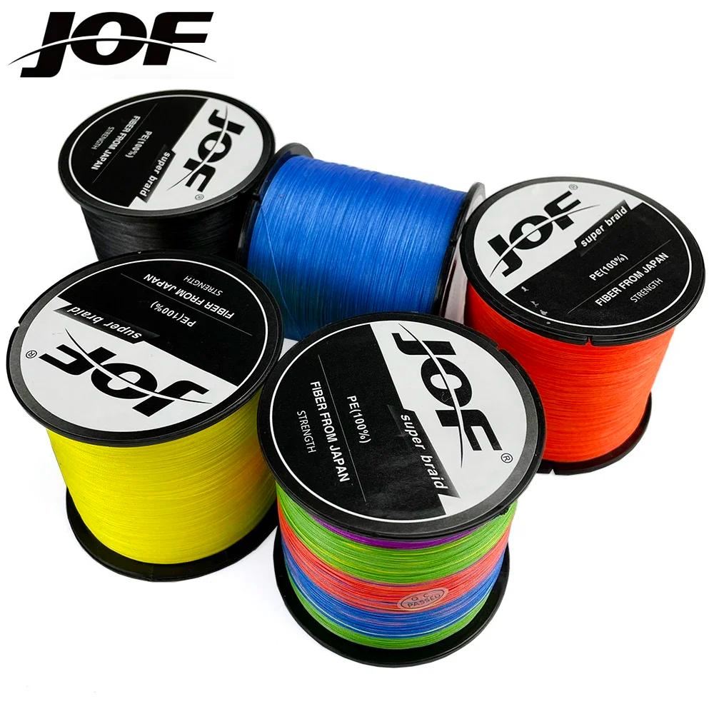 JOF – ligne de pêche à la carpe, 8 brins/4 brins, 500M/300M, cordon PE multifilament tressé, matéria