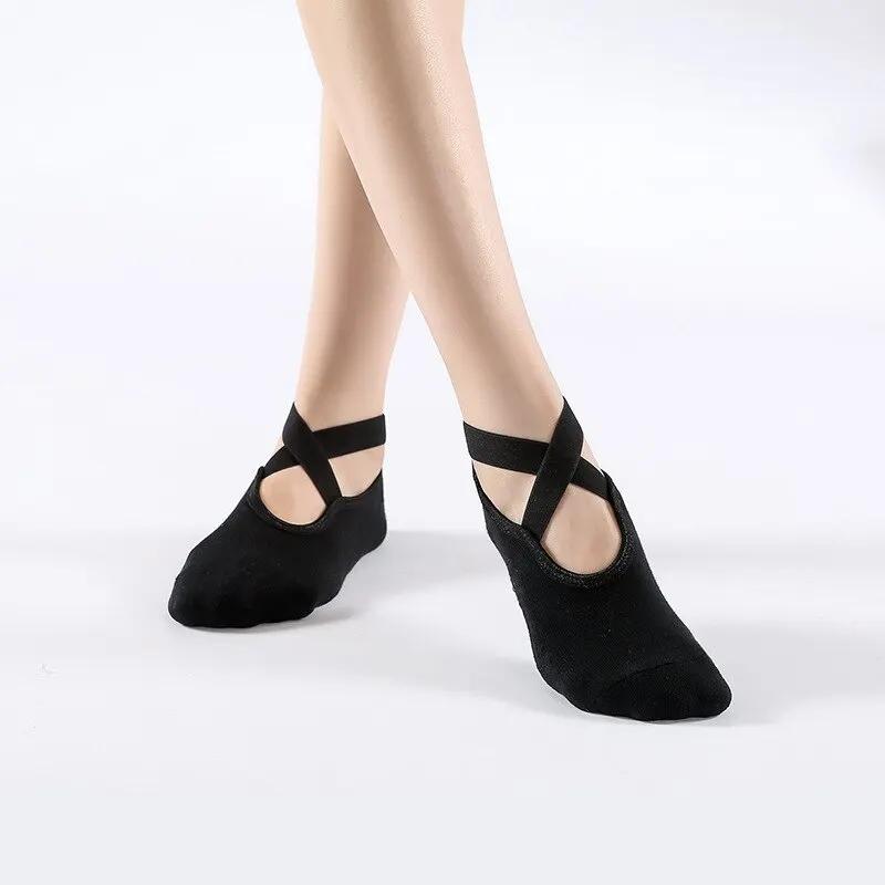 Chaussettes de Pilates coordonnantes en coton respirant pour femmes, bandage de yoga, fitness, danse