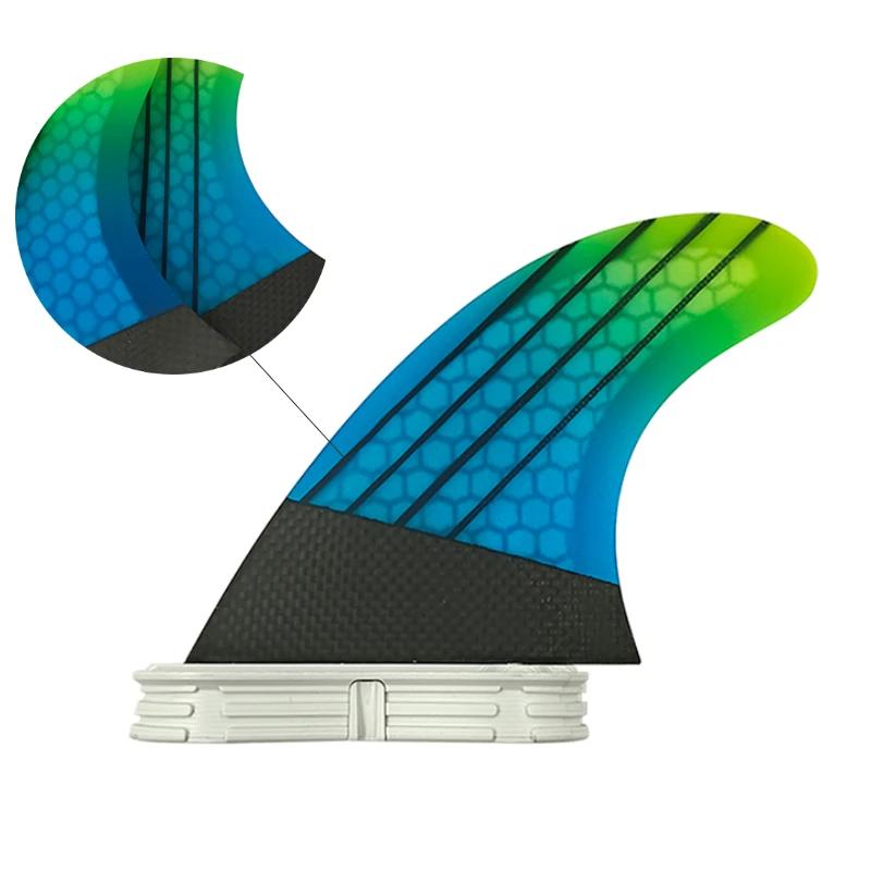 M/L LeicFins Set UPUSRF FCS II Performer-3 palmes en fibre de carbone pour surf, double onglets 2, p