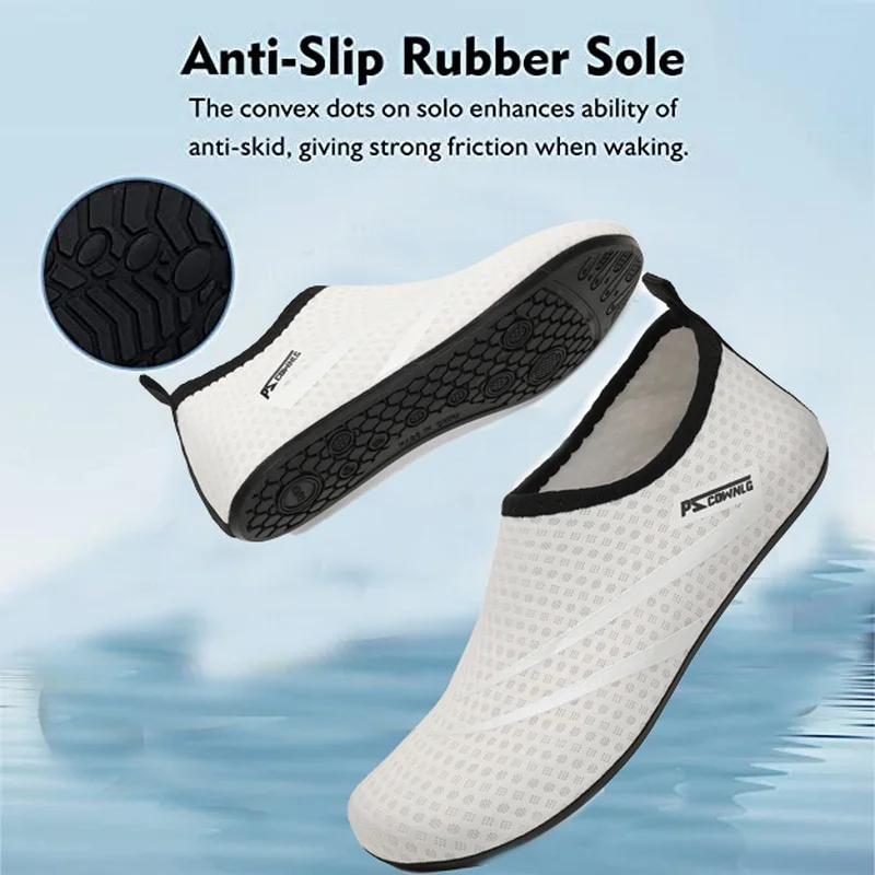 Chaussures de plongée femmes Aqua chaussures hommes plage natation Sport nautique chaussettes pieds
