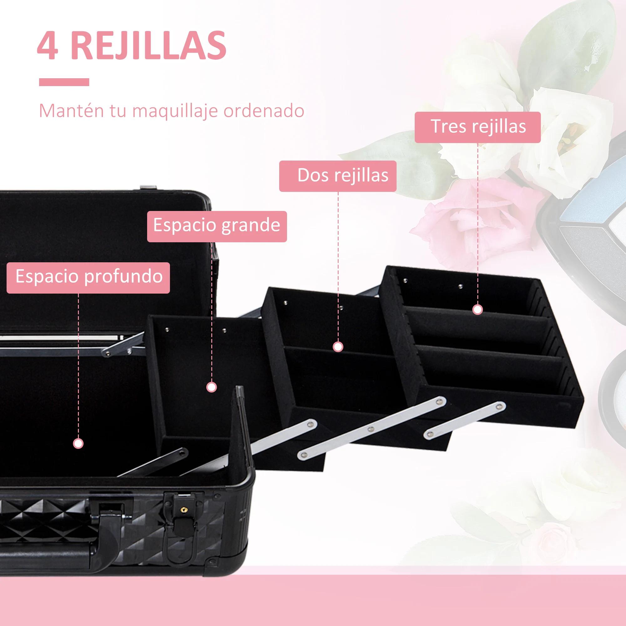 Homcom Trousse de maquillage Organisateur de cosmétiques professionnel