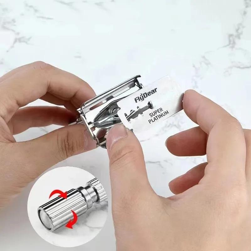 Lames de rasoir de sécurité à Double bord en acier inoxydable, outil professionnel d'épilation pour