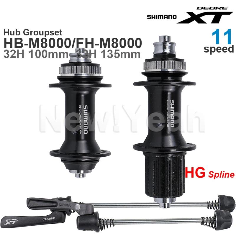 SHIMANO DEORE XT M8000 HUB Groupset Moyeu avant HB-M8000 100 mm et arrière FREEHUB FH-M8000 135 mm a