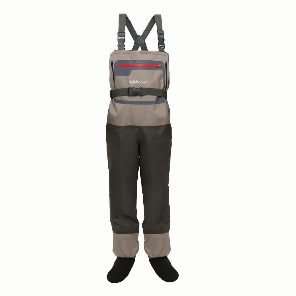 Wader de poitrine léger imperméable respirant pour homme, pêche à la mouche, Wrough Stocking Foot