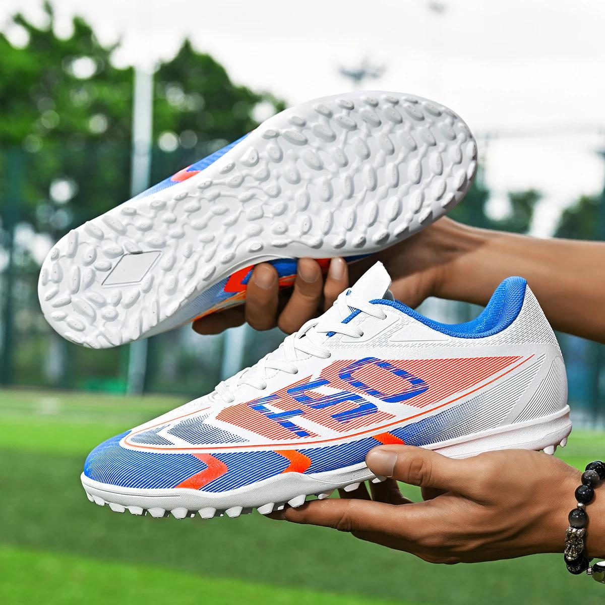 Chaussures de football pour hommes, chaussures de sport TF pour adultes, chaussures de football légè