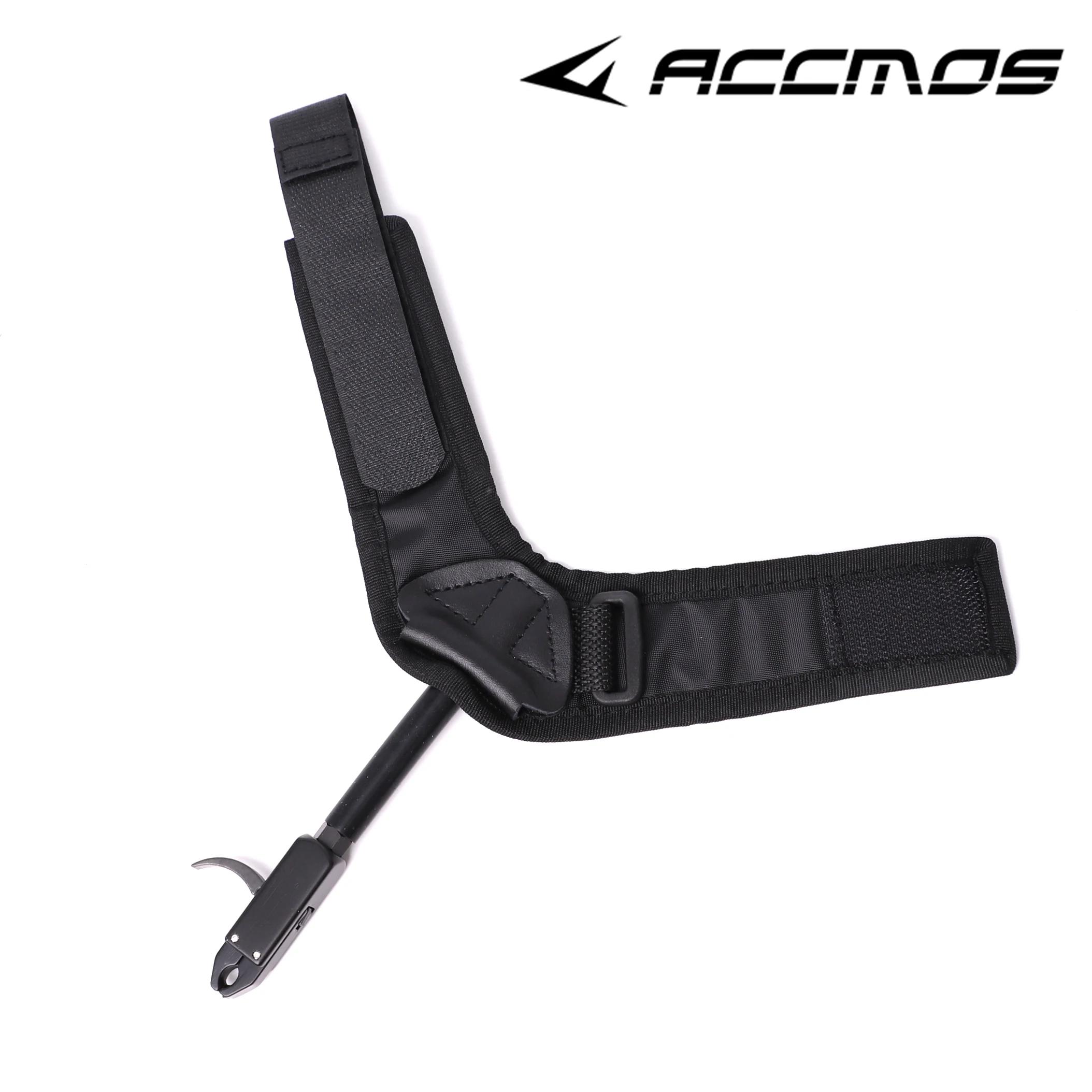 1 pièce Pince de tir à l'arc réglable avec sangle de poignet en cuir pour déclencheur de tir à l'arc