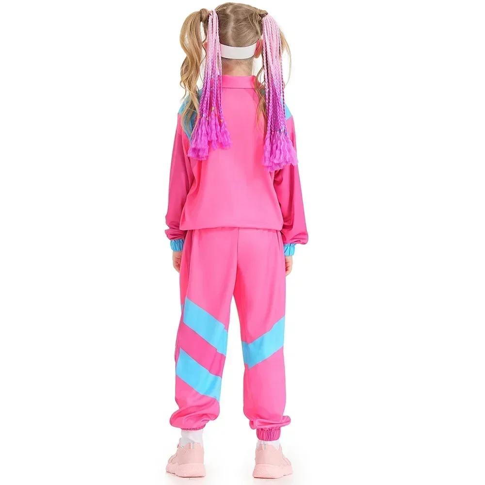 Ensemble de survêtement années 80, costume hip-hop, haut et pantalon, tenue rétro disco, vêtements d