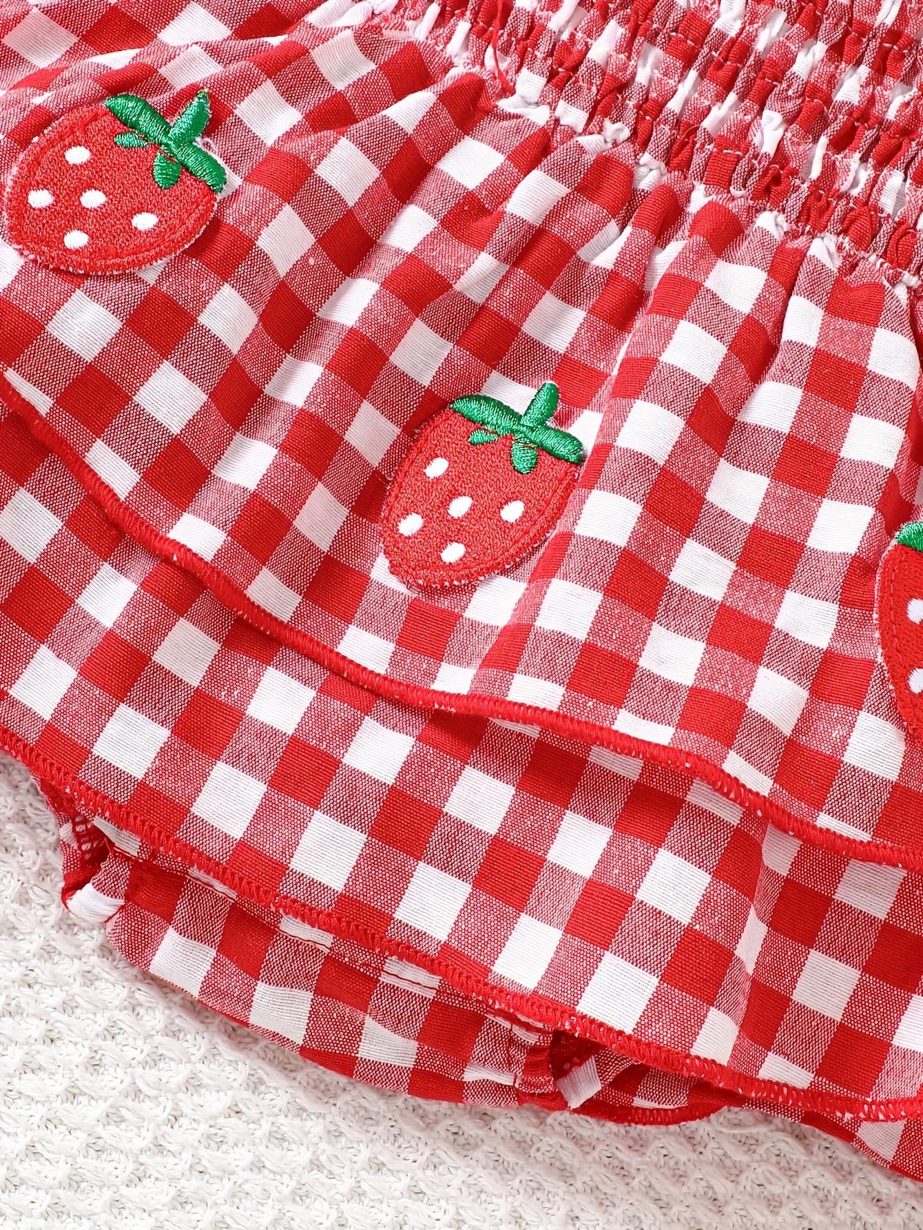 Robe barboteuse smockée à bretelles à nouer pour bébé fille – Corsage froncé extensible et jupe supe