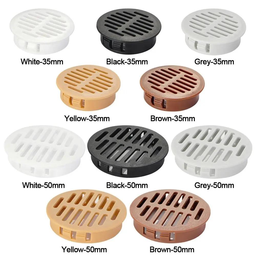 Ventilation de conduit d'air d'armoire ronde, 4 pièces, persienne en plastique, trou de maille, couv