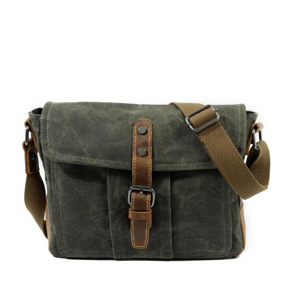 Nouveaux hommes rétro sacs de messager décontracté toile imperméable Simple sac à bandoulière Sectio