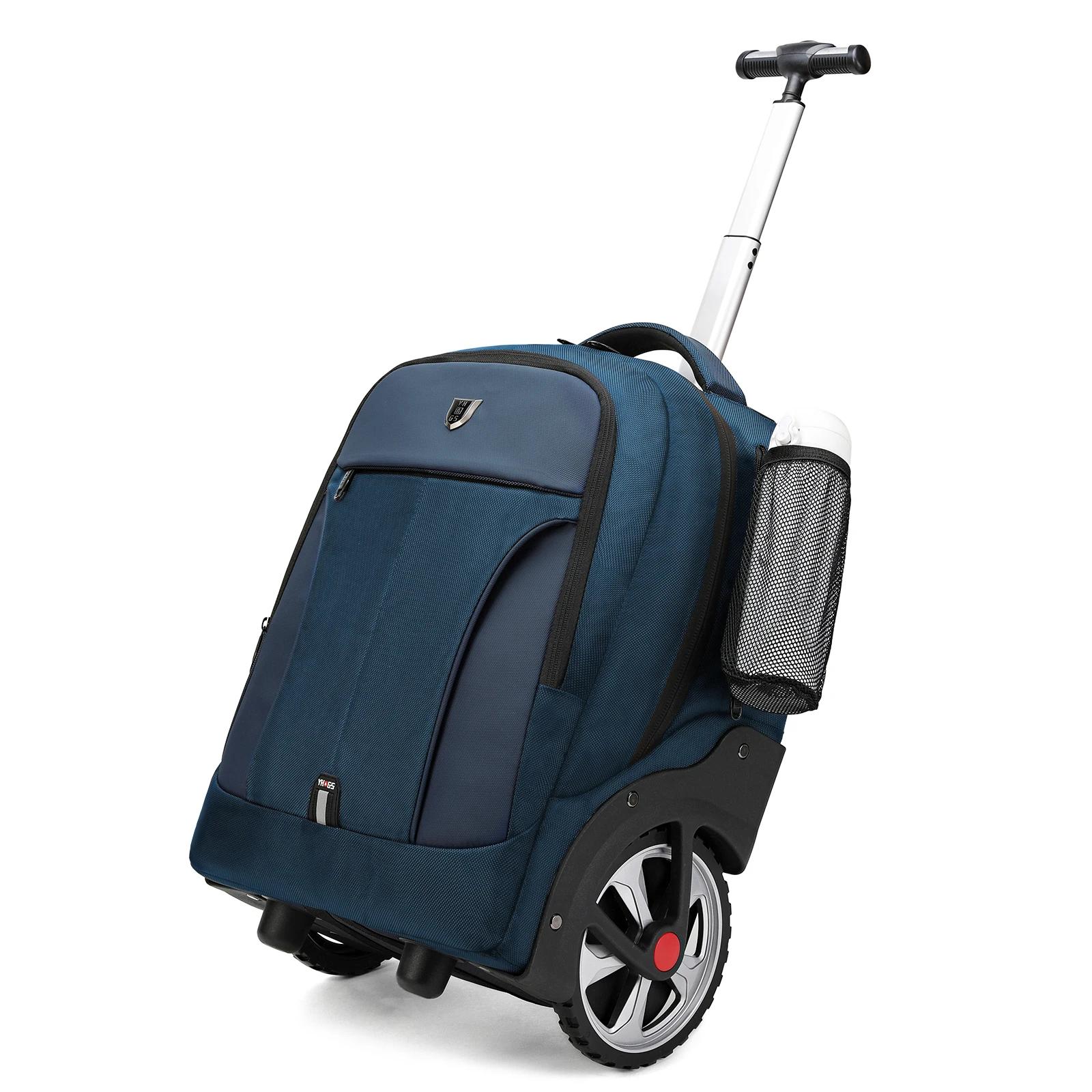 Sacs à dos de voyage à bagages roulants avec roues, sac à dos pour ordinateur portable d'affaires, b