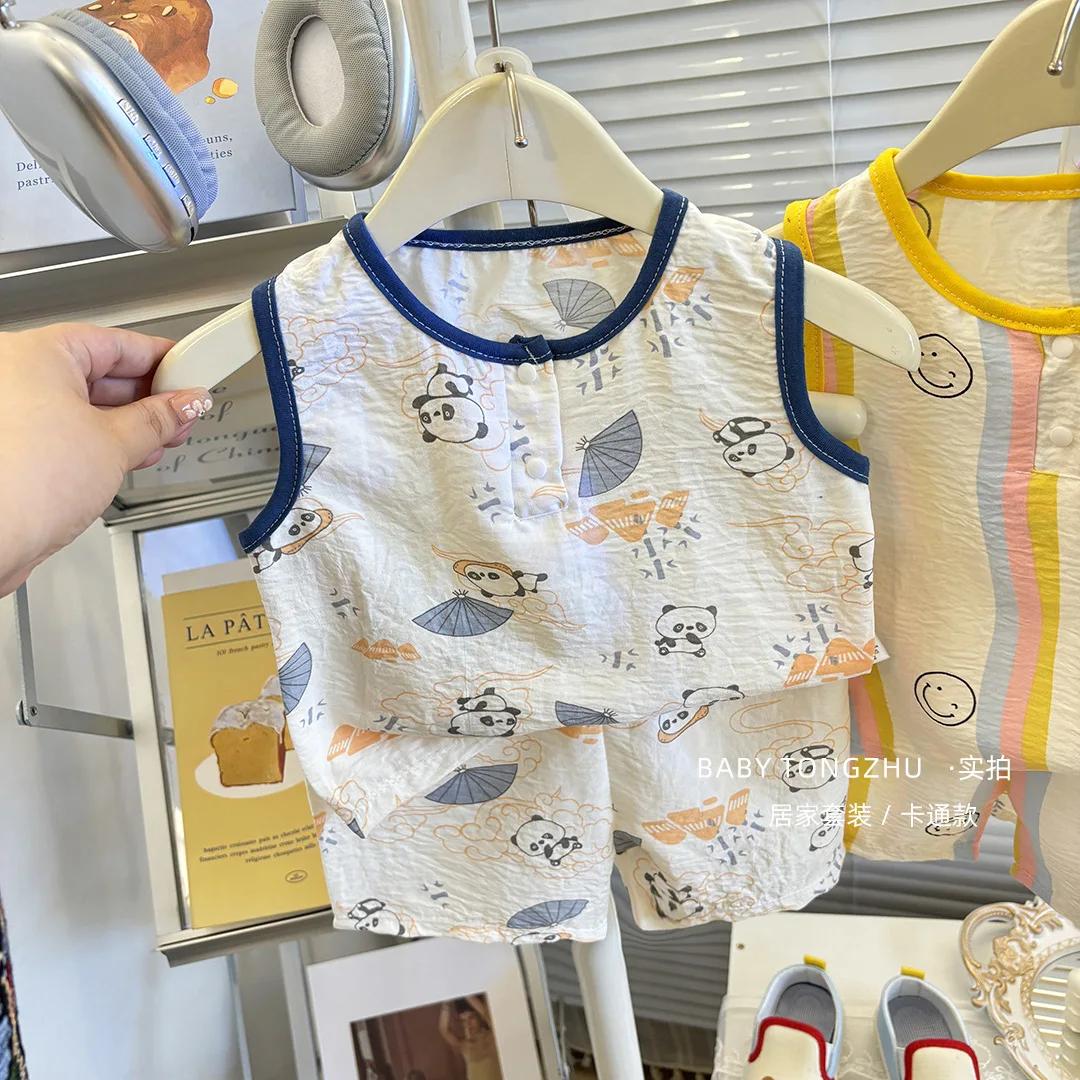 Ensemble deux pièces pour garçons et filles, gilet et short décontractés pour bébé, nouvelle Version