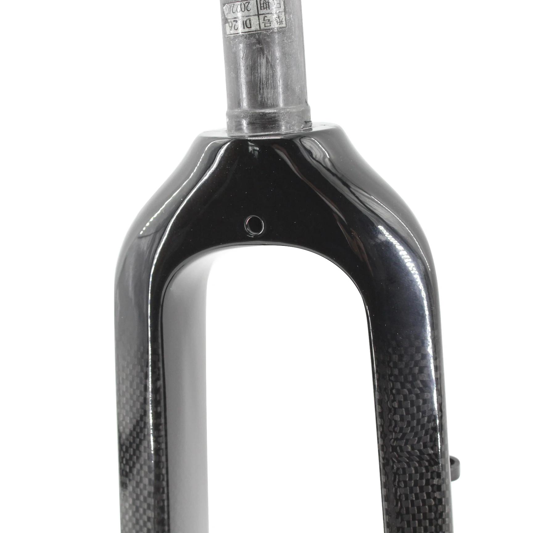 Date 26/27.5/29 "pouces VTT 3K pleine Fiber de carbone vélo fourche avant frein à disque fourche en