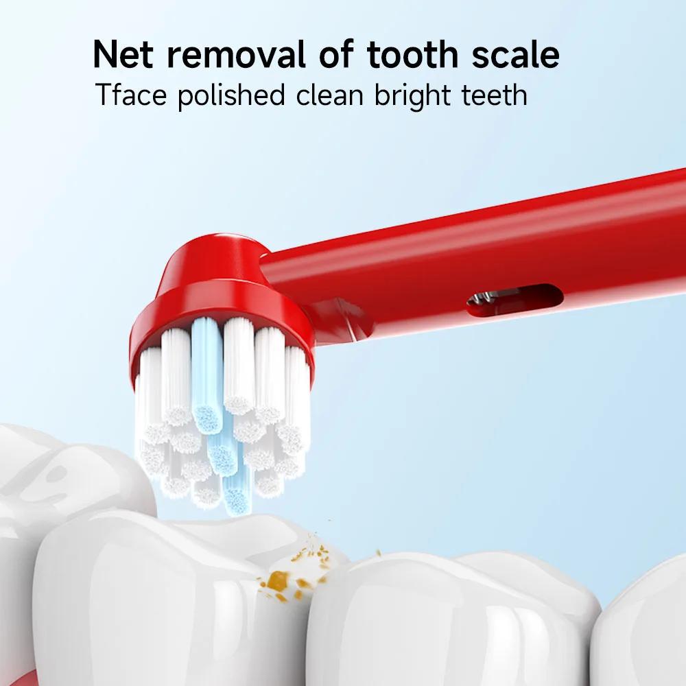 Tête de brosse à dents électrique de remplacement pour enfants, têtes de brosse adaptées aux étapes