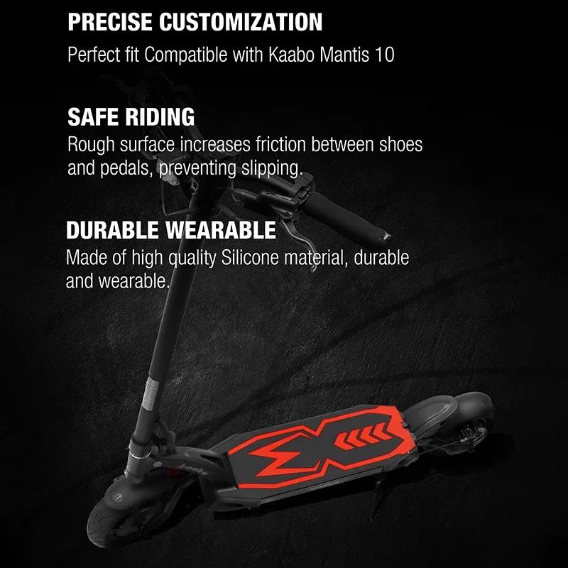 Tapis rouge Kaabo en silicone original autocollant pour trottinette électrique Mantis Kickscooter