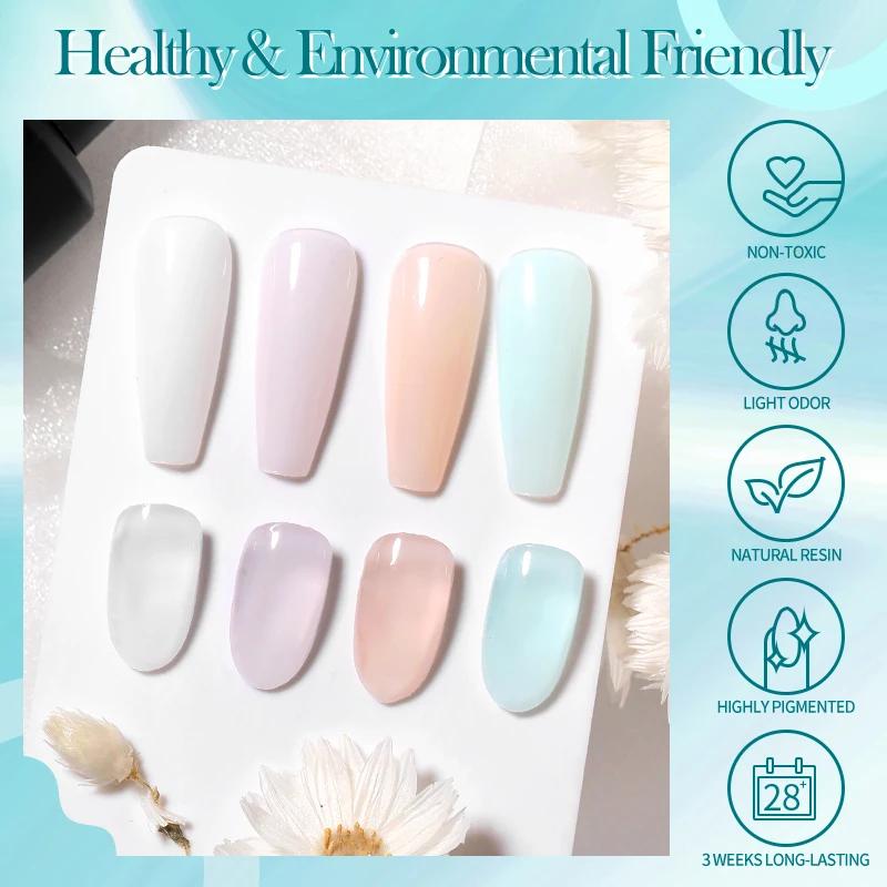 BORN PRETTY Gel de Base en caoutchouc gelée laiteuse pour vernis à ongles Gel 15ml russe auto-nivela