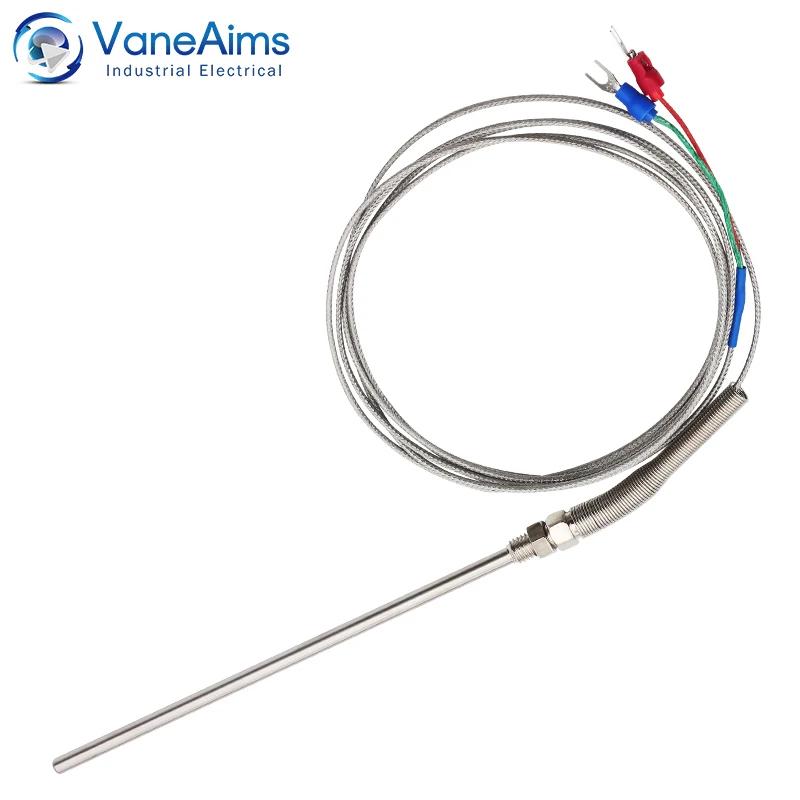 VaneAims Thermocouple M8 0.5m 1m 2m 3m Type K J PT100 50mm 100mm 150mm 200mm sonde à ressort de Comp