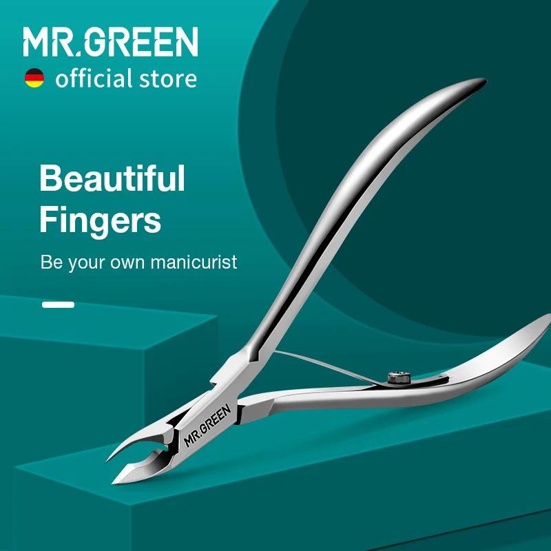 MR.GREEN-Pince à ongles en acier inoxydable, ciseaux de manucure, pince à épiler, tondeuse, dissolva
