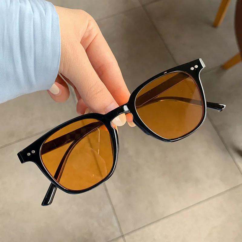 Nouvelles lunettes de soleil vintage de luxe pour femmes et hommes, montures carrées et petites rond