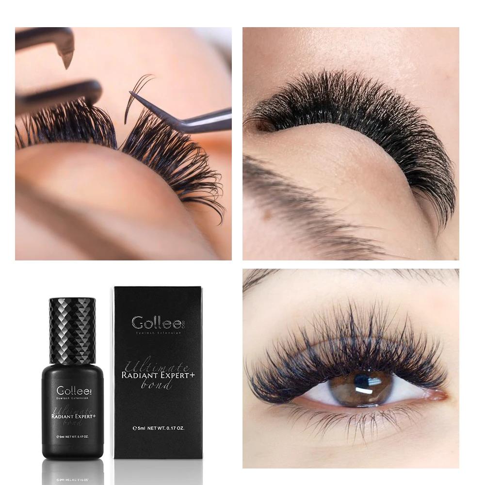 Colle à cils Gollee, séchage rapide 0,5s, colle pour extensions de cils pour artistes de salon, tenu