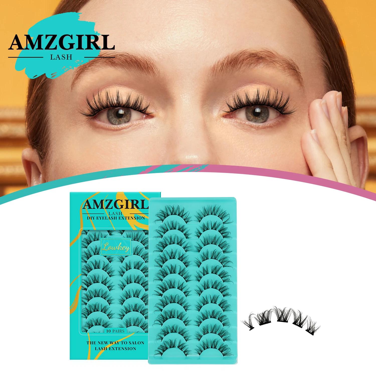 AMZGIATV-Extensions de cils à faire soi-même, grappes de cils, lspatule, maquillage, 10 paires