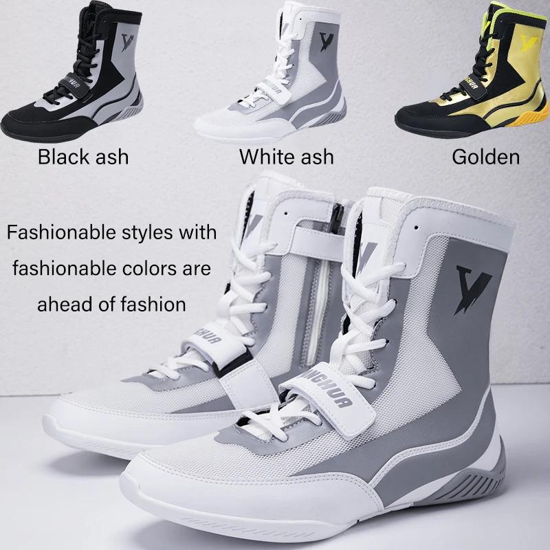 Chaussures de lutte boxe professionnelles hommes - Bottes lutte volantes maille respirante baskets légères