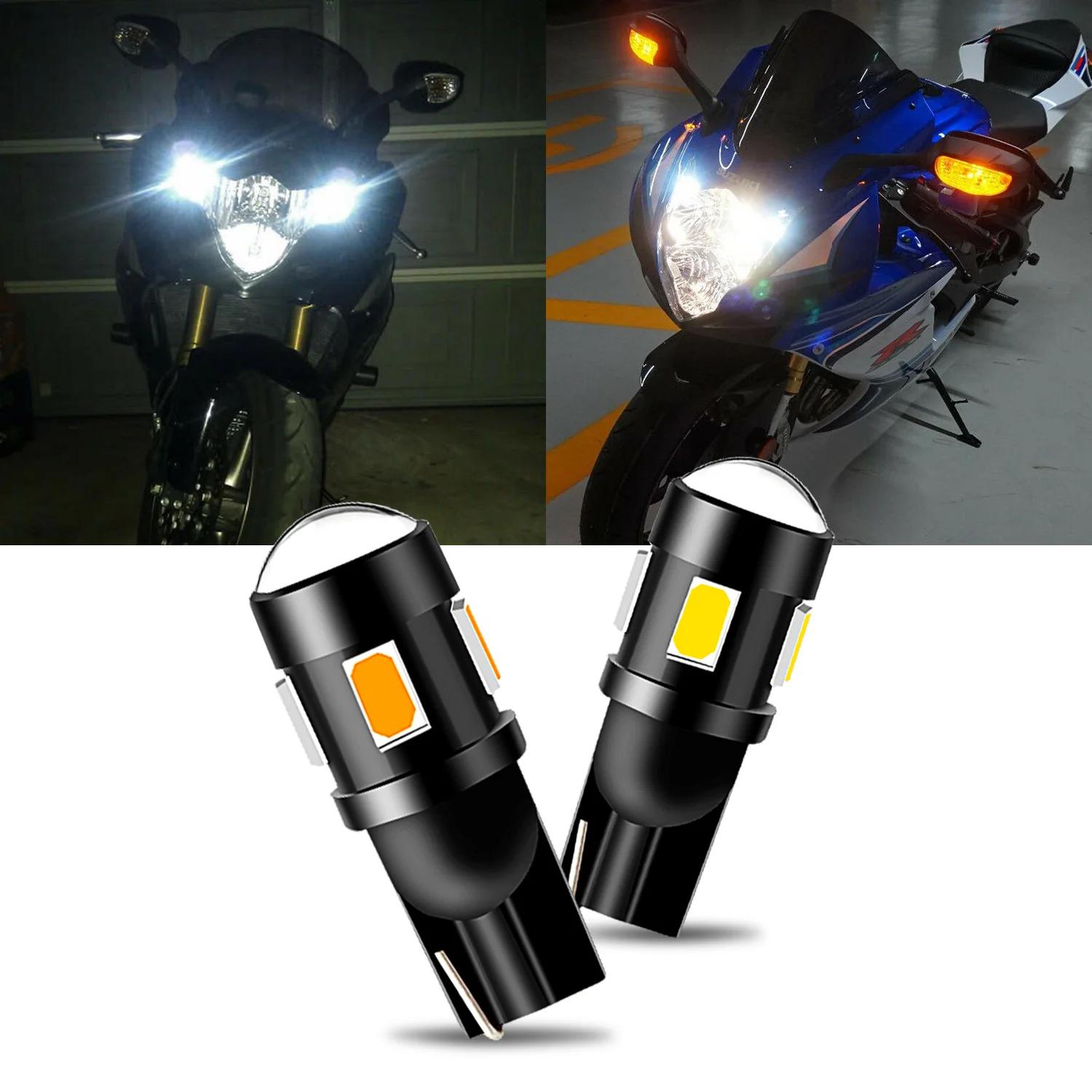 2 pièces CANbus blanc rouge bleu pour Suzuki GSXR LED moto Position Parking ville lumières T10 194 W