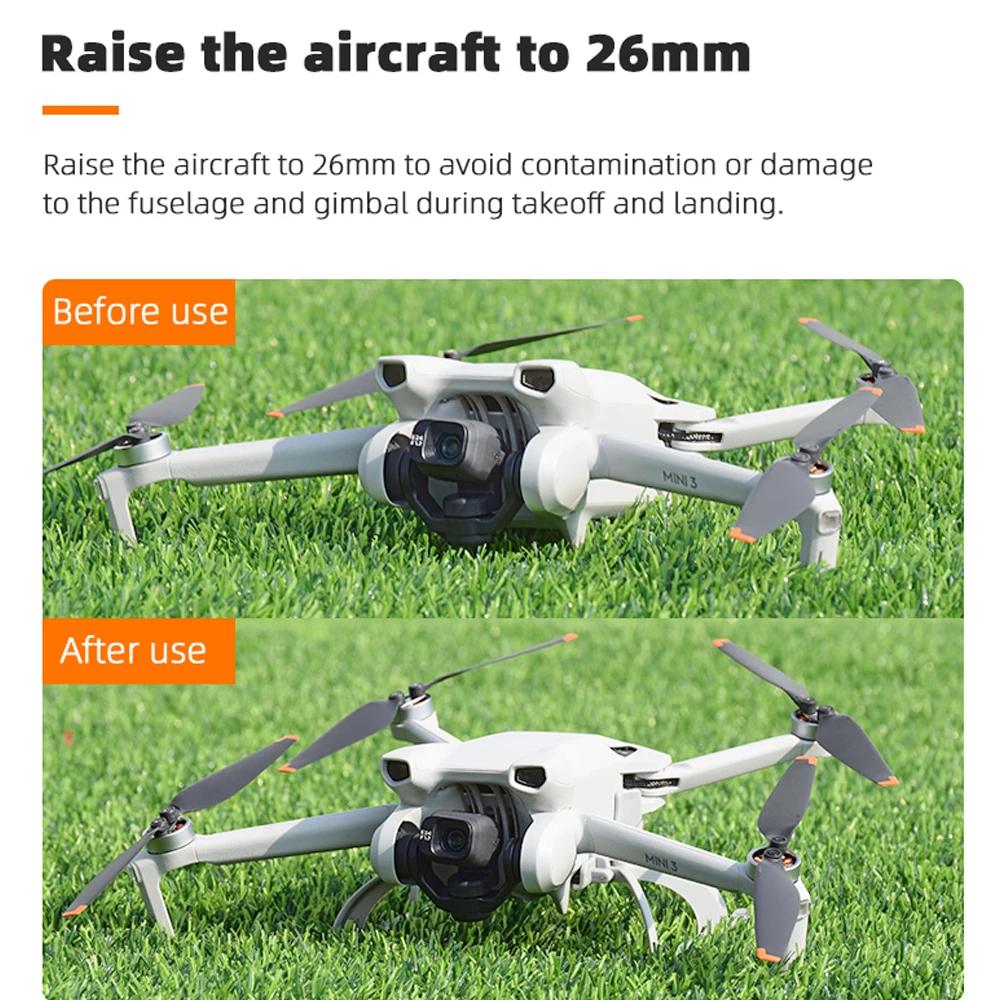 BRDRC train d'atterrissage pour Drone DJI Mini 3/3 Pro, Kit d'extension pliable, protection de haute
