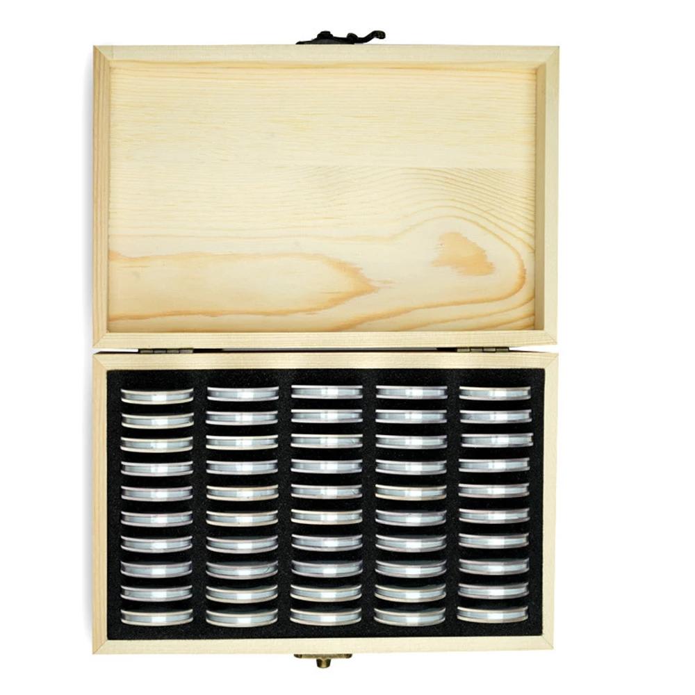 Boîte de protection des pièces commémoratives en bois, ajuste une boîte de collection qui empêche l'