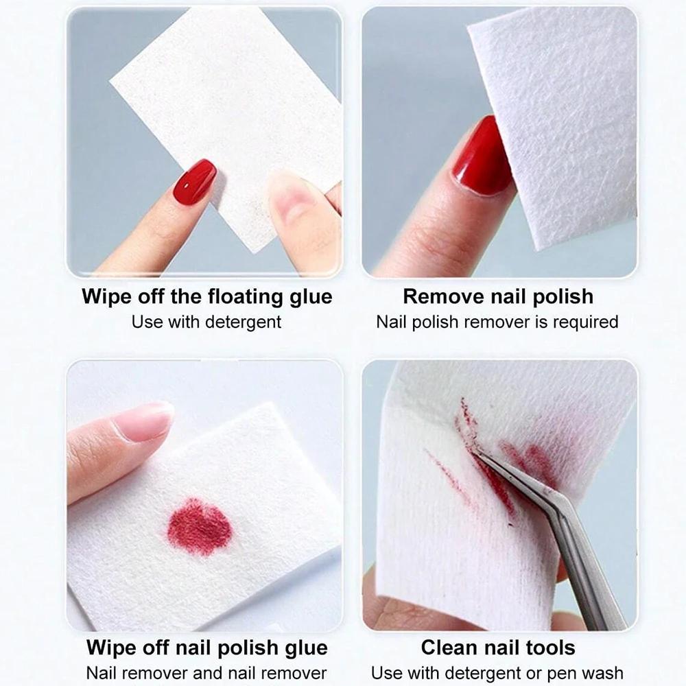 1000/500/100 pièces lingettes en coton pour ongles élimination du Gel enveloppes non pelucheuses tre