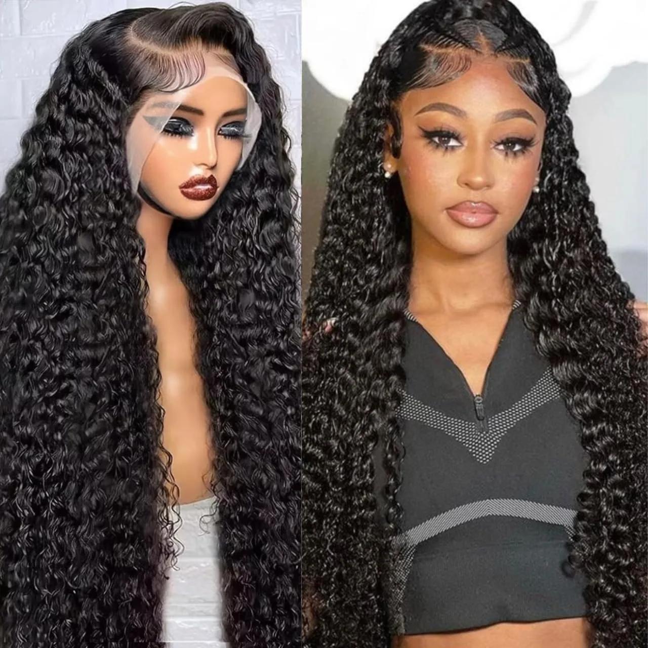 Perruques Lace Front HD 13x6 de 40-44 pouces en cheveux humains pour femmes, densité 200%, perruque