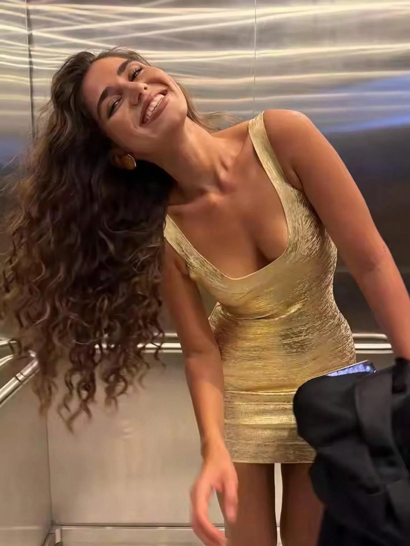 Robe Courte Moulante Côtelée à Bretelles Fines pour l'Été, Robe Sexy à Bandages, Robe de Soirée Élég