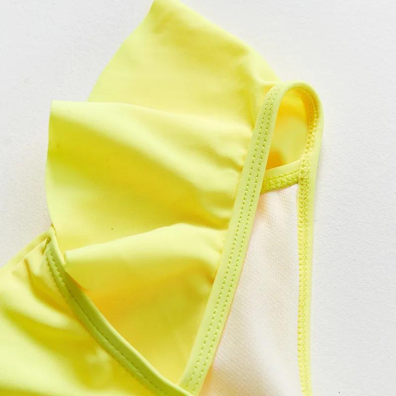 Maillot de bain fendu pour enfants, grand maillot de bain pour enfants et filles, grand bord à volan
