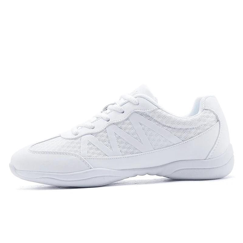 Chaussures de cheerleading blanches pour filles, légères, respirantes, pour la danse, l'aérobic, le