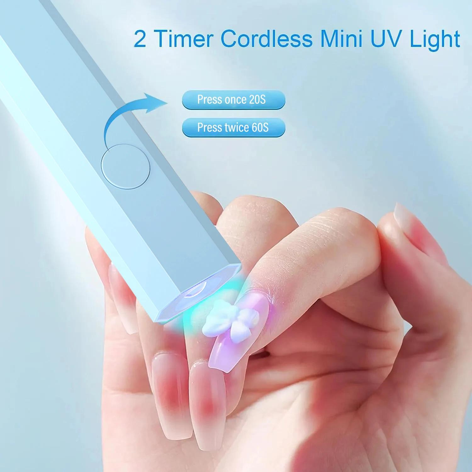 YIKOOLIN Mini lampe UV/LED portative pour manucure des ongles lampe à LED pour le durcier tous les o