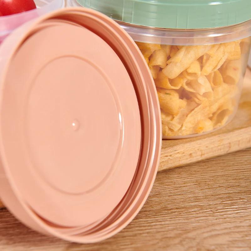 Boîte ronde de conservation des aliments frais de 500ml, 8 pièces, réfrigérateur de cuisine, contene