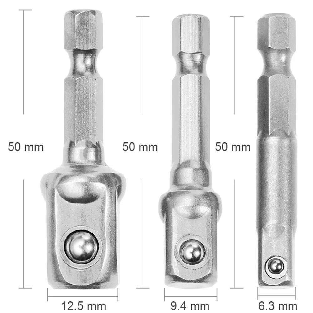 Adaptateur de douille en acier au chrome vanadium, tige Seth EX à 1/4 "3/8" 1/2 ", mèches d'extensio