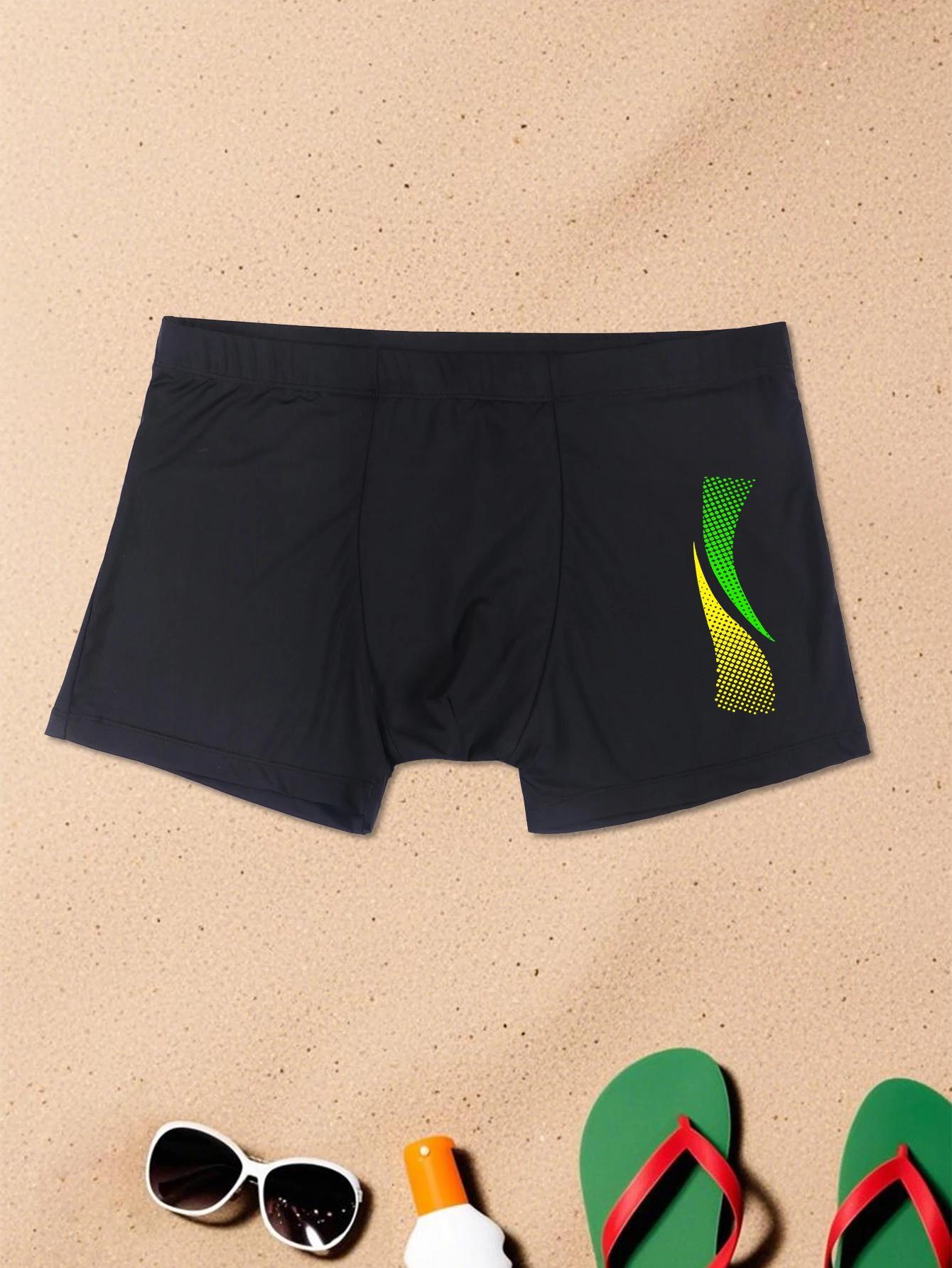 Maillot de bain avec imprimés de mode pour hommes, Boxer de plage à séchage rapide avec cordon de se