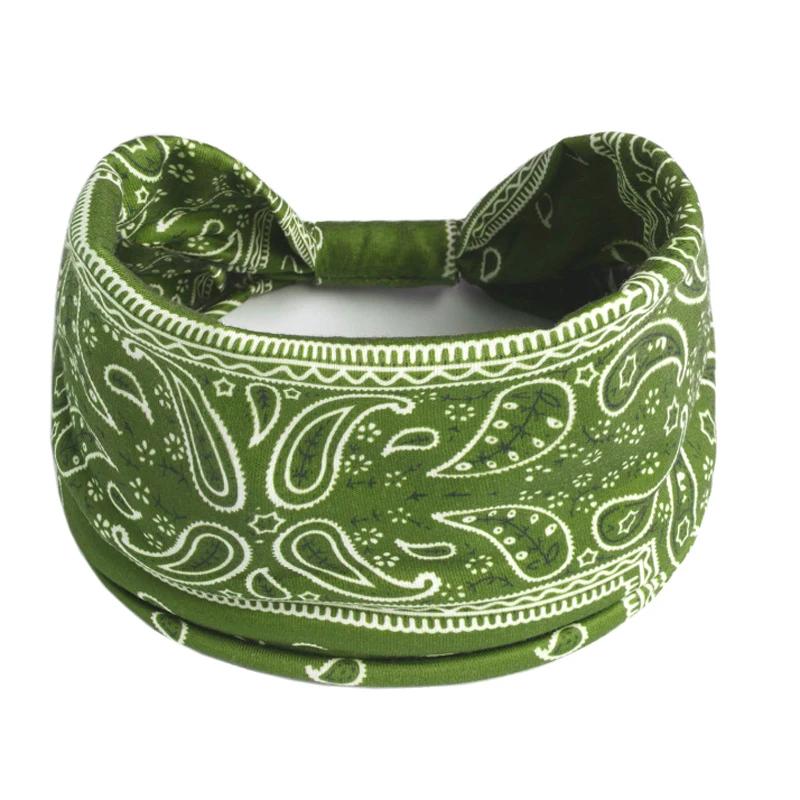 Bandeaux élastiques larges pour femmes - Style boho college pour yoga et sauna