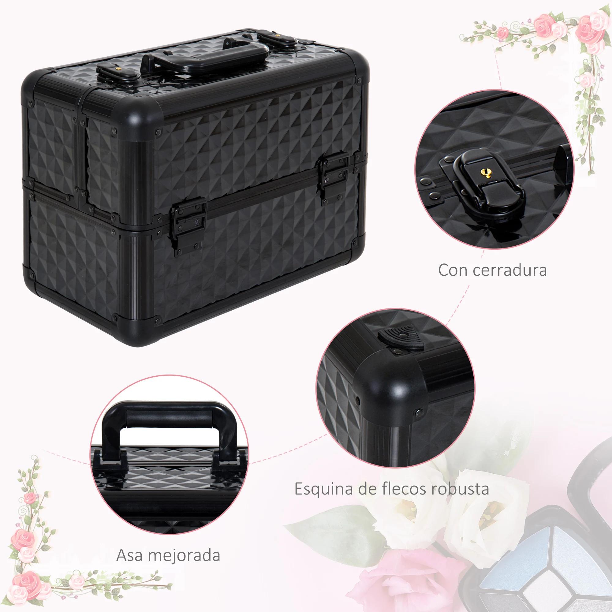 Homcom Trousse de maquillage Organisateur de cosmétiques professionnel
