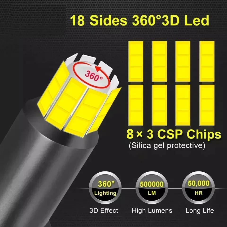 ENGZEA 7400000LM 5400W H4 H11 LED 360 Canbus 9012 H7 H1 H3 H8 D1S D2S 4300K HB3 9005 HB4 9006 phare